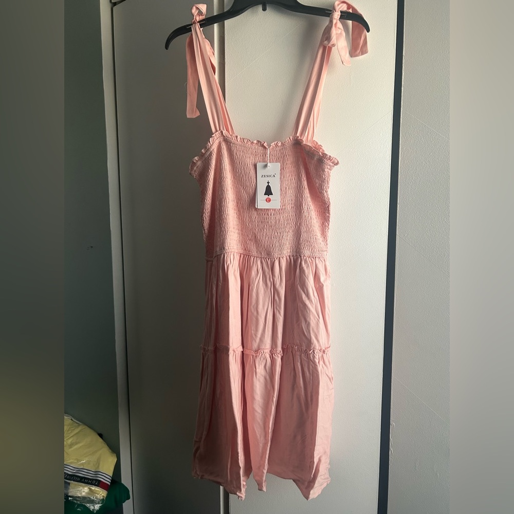 Summer square neck ruffle dress size large